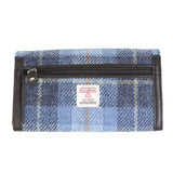 Ladies Ht Leather Long Purse Blue Check / Black