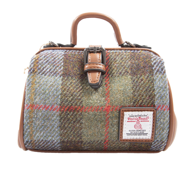 The Mini Doctor Bag Chestnut Blue Tartan