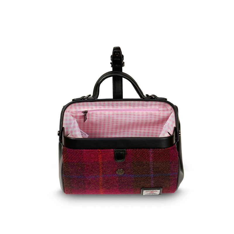 The Medium Doctor Bag Fuchsia Tartan