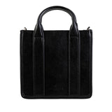 The Mini Tobi Tote Bag Black Herringbone