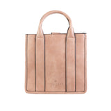 The Medium Tobi Tote Bag Pink Blue Tartan