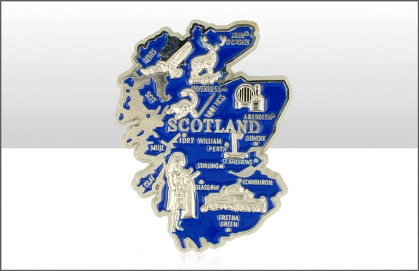 Scotland Map Metal Magnet