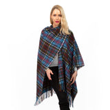 Edinburgh Lambswool Long Tartan Cape Cragg Check Ginger