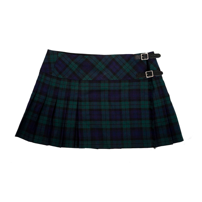 Ladies Tartan Billie Kilted Skirt Black Watch