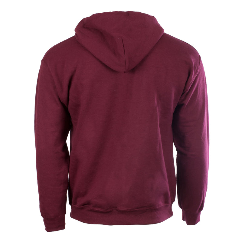 Edinburgh Harvard Print Hooded Top Maroon