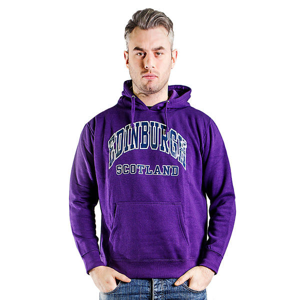 Edinburgh Harvard Print Hooded Top Purple