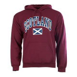 Scotland Harvard Print Hooded Top Maroon