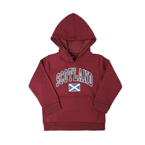 Kids Scotland Harvard Print Hooded Top