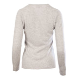 100% Cashmere Ladies Fashion Crew Neck Oyster