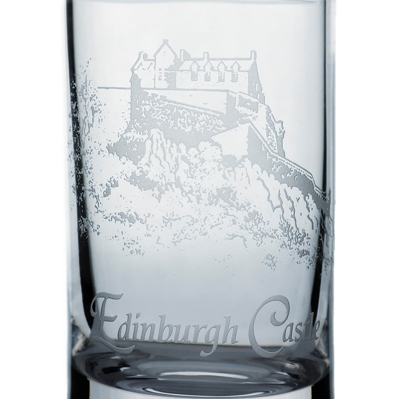 Collins Crystal Clan Shot Glass Edinburgh Castle