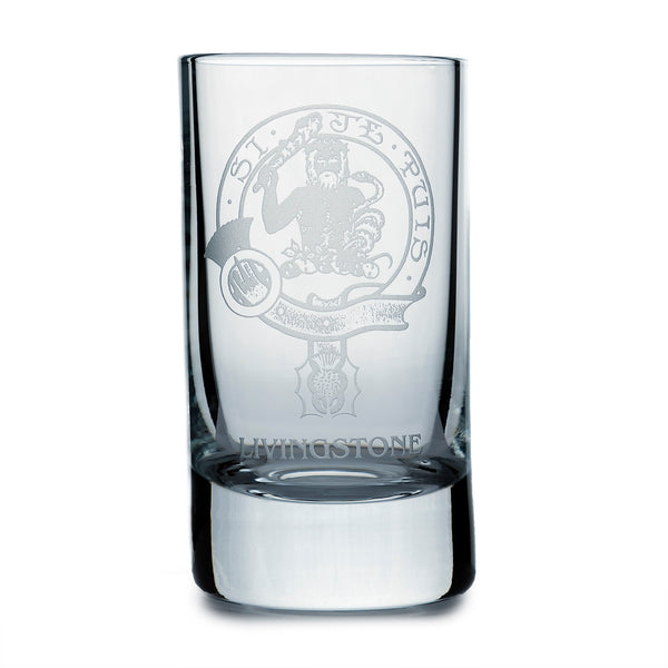 Collins Crystal Clan Shot Glass Livingstone