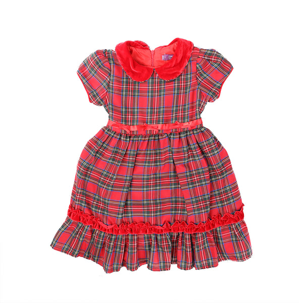 Girls Full Body Tartan Dress Stewart Royal