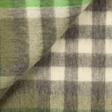 Chequer Tartan 90/10 Cashmere Stole Olive