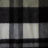 Chequer Tartan 90/10 Cashmere Blanket Exploded Olive