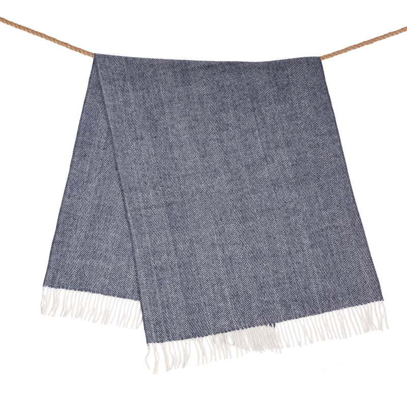 Herringbone Knee Blanket Navy