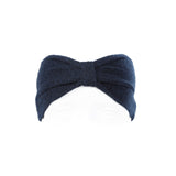 100% Cashmere Plain Ladies Headband Rivera Blue