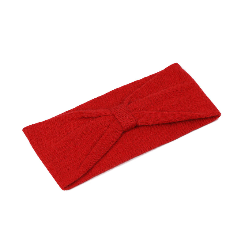 100% Cashmere Plain Ladies Headband Cardinal