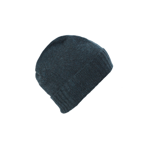 Gents Plain Knit Beanie Rib Turn Up Lugano