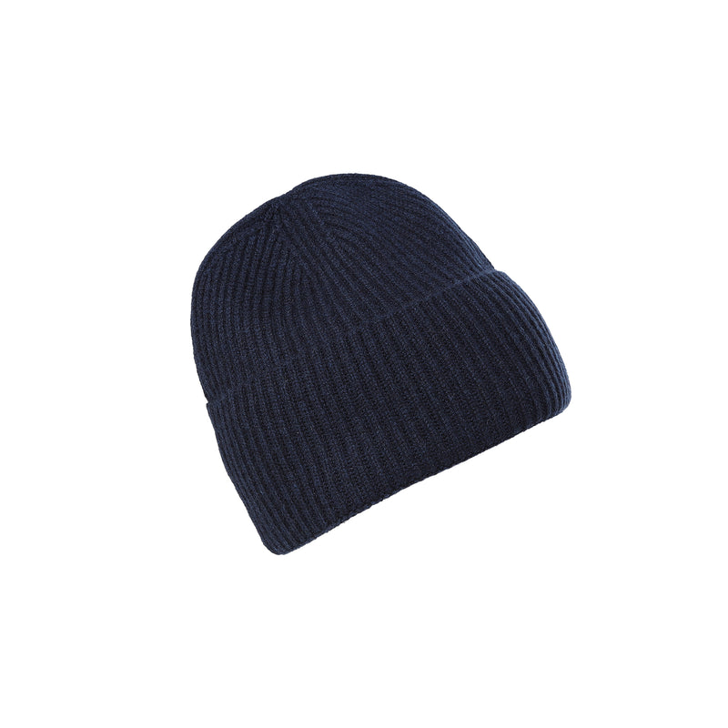 Luxury Rib Deep Turn Up Gents Beanie Cosmos