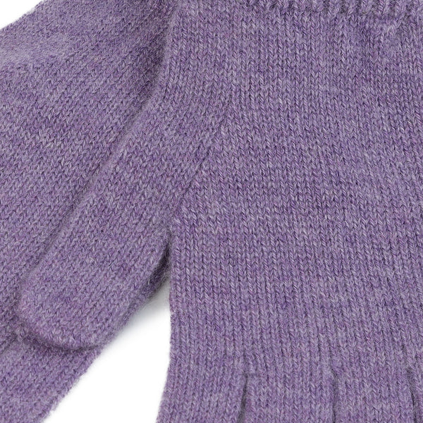 100% Cashmere Plain Ladies Glove Heather