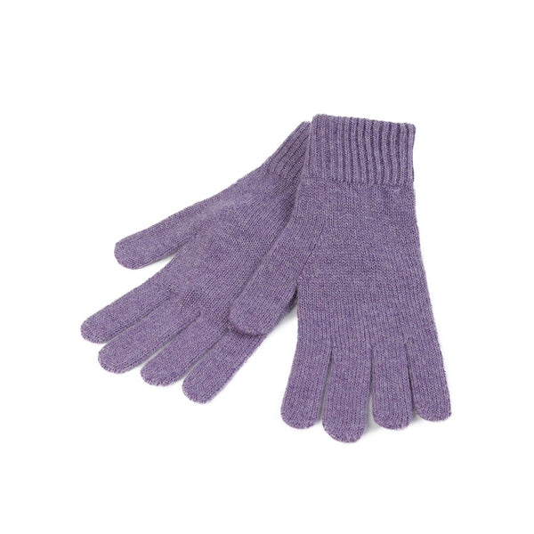 100% Cashmere Plain Ladies Glove Heather