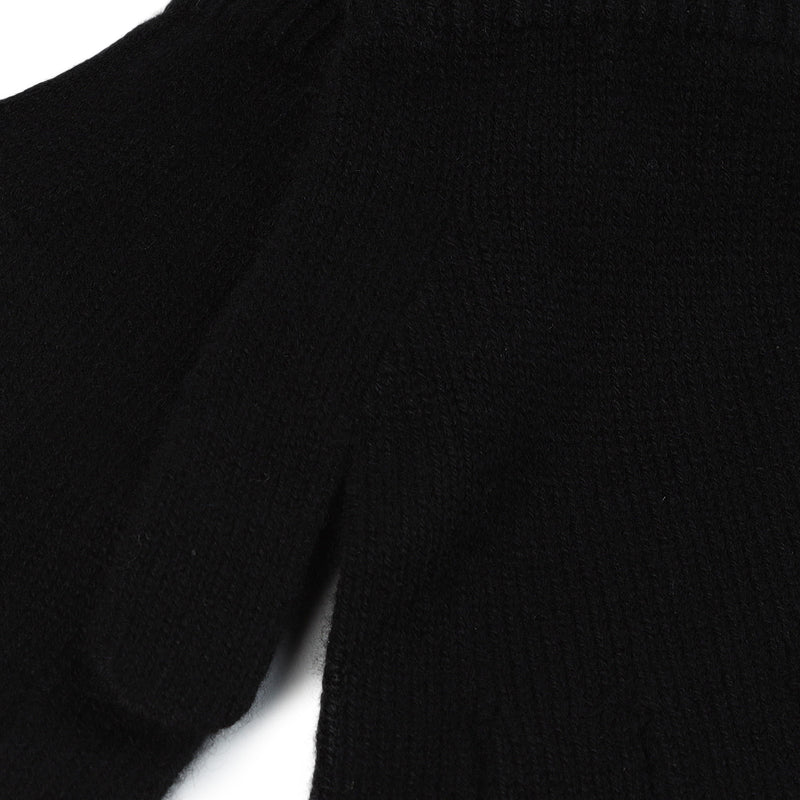 100% Cashmere Plain Glove Gents Black