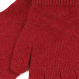 100% Cashmere Plain Glove Gents Brick