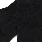 100% Cashmere Plain Glove Gents Charcoal