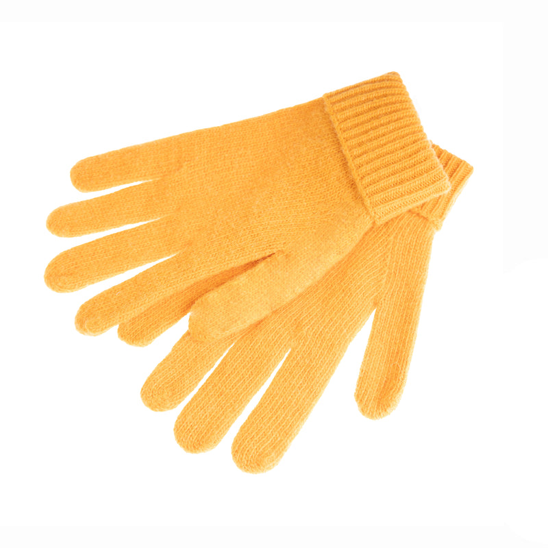 Ladies Plain Lambswool Mix Glove Ochre