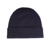 Gents Plain Lambswool Mix Beanie Navy