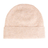 Ladies Plain Lambswool Mix Beanie Sand