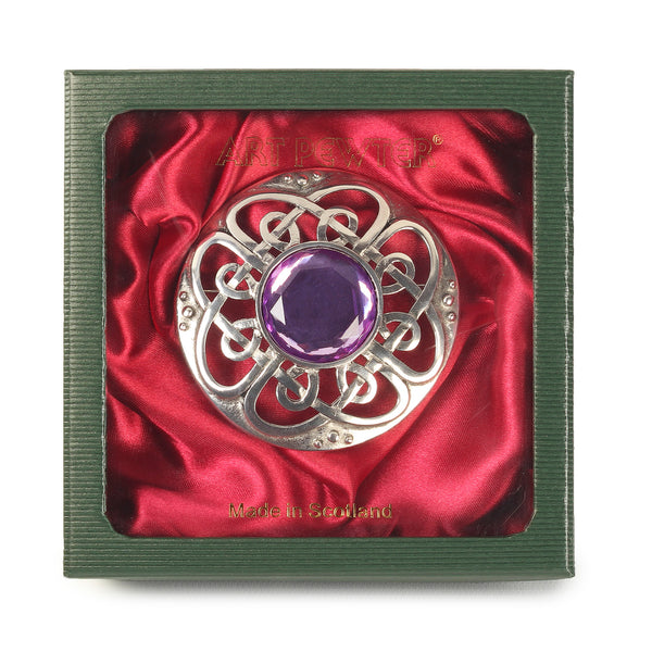 Culloden Plaid Brooch Light Amethyst