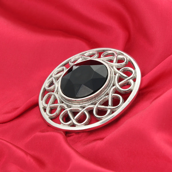 Stroma Brooch Black