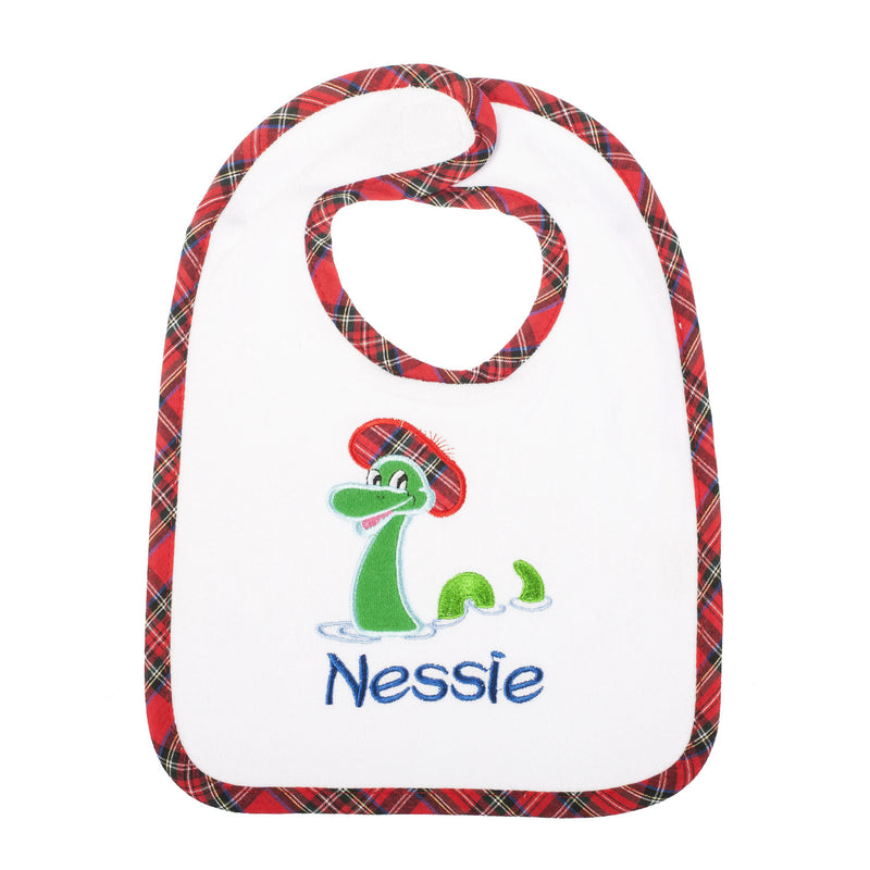 Babies Bib - Tartan Happy Nessie