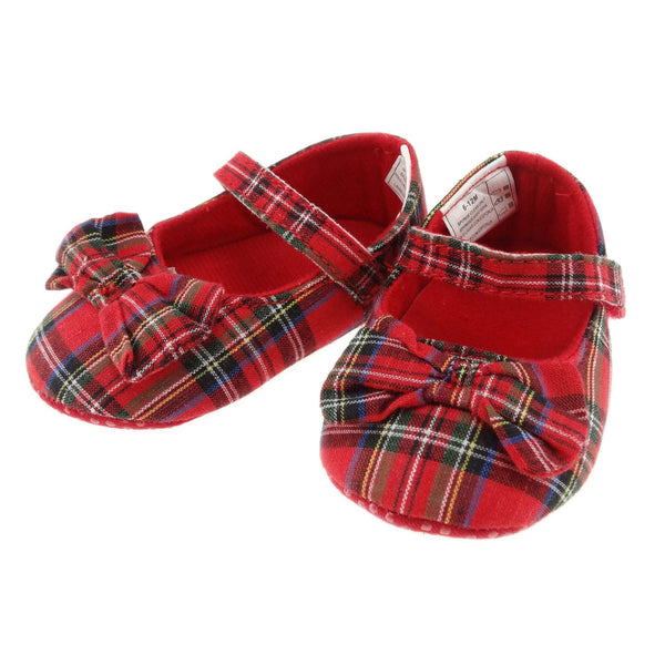 Plaid baby booties hotsell