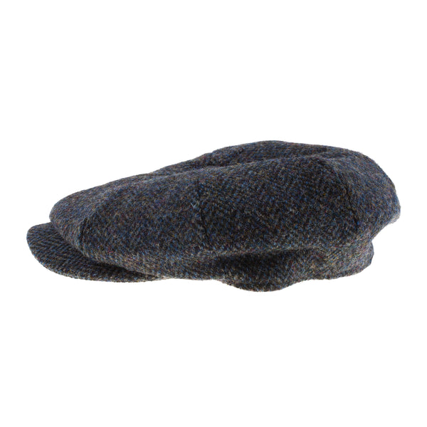 Men's Harris Tweed Carloway Cap 2012 Grey/Blue Herringbone