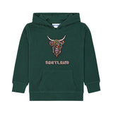 Kids Colourful Highland Cow Emb Hoodie