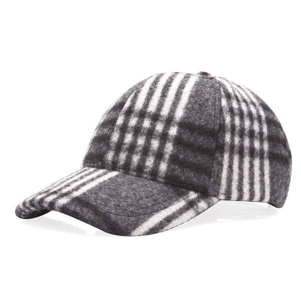 Mens Check Baseball Cap