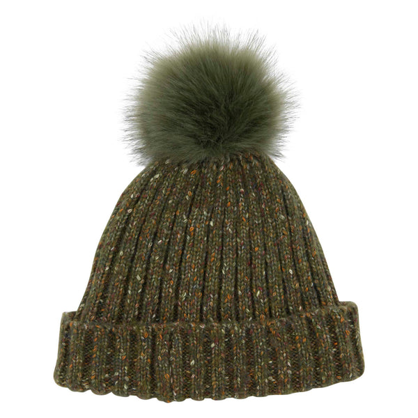 Heritage Donegal Rib Lined Pom Pom Hat