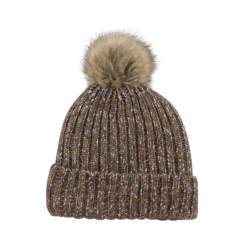 Heritage Donegal Rib Lined Pom Pom Hat