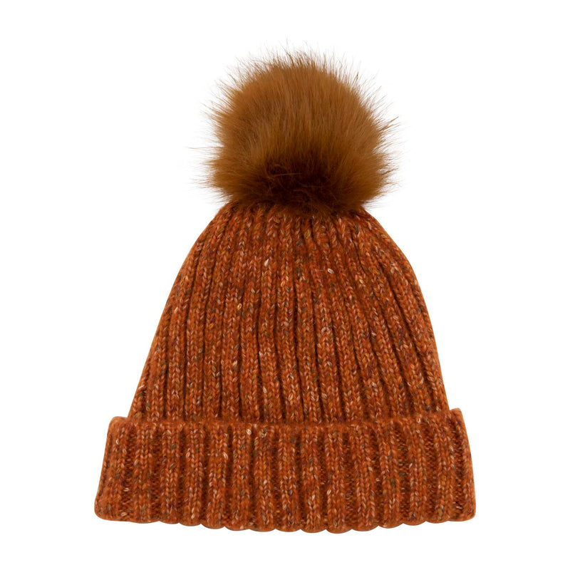 Heritage Donegal Rib Lined Pom Pom Hat