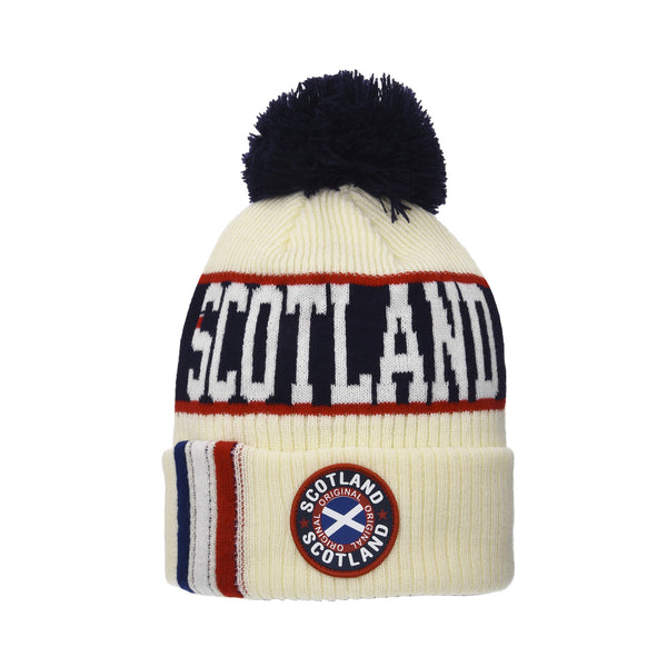 Pills Scotland Stripe Turnup Pom Beanie