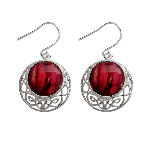 Heathergem Cormag Silver Pleated Earrings