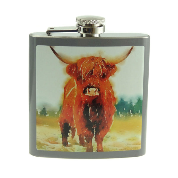 6Oz Transfer Hip Flasks ÔÇô Cow