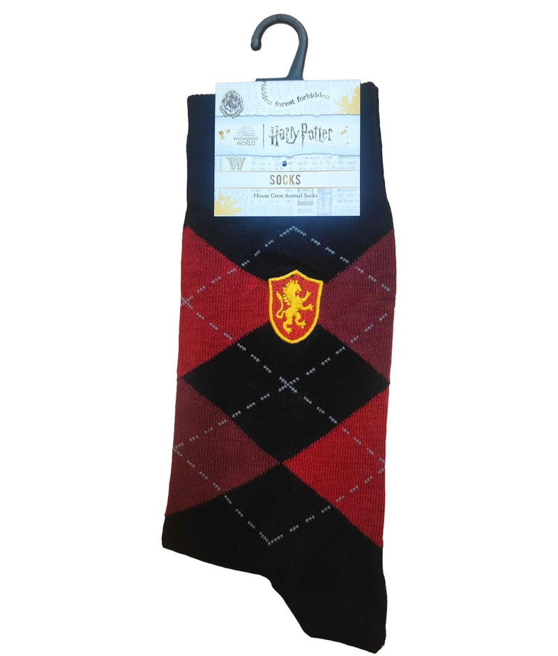 Hp Gryffindor Argyle Knit Socks