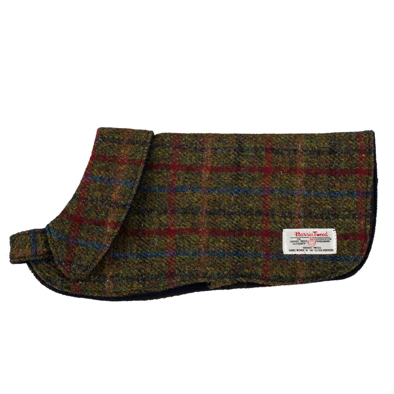 Dog Coat Harris Tweed Green Hb Check