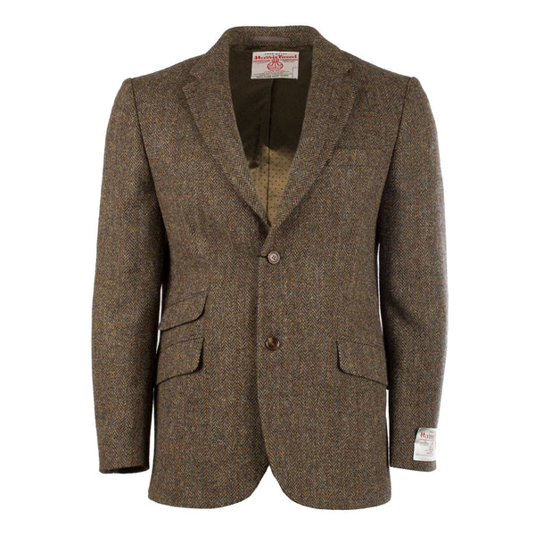 Harris Harris Tweed Jacket Gents Brown Herringbone