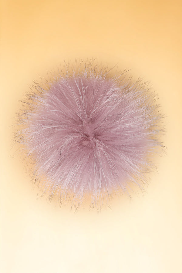 100% Real Fur Pom Pom Natural/White