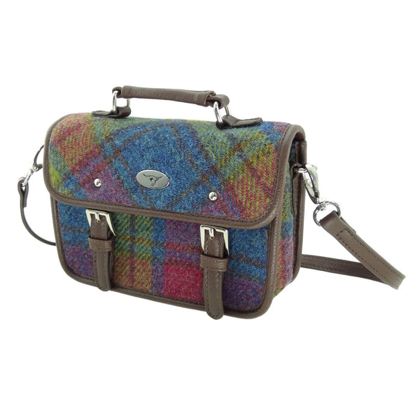 Harris Tweed Bervie Mini Satchel Multi Colour Tartan