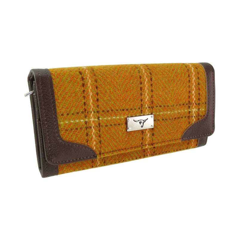 Harris Tweed Purse - Bute Mustard Overcheck